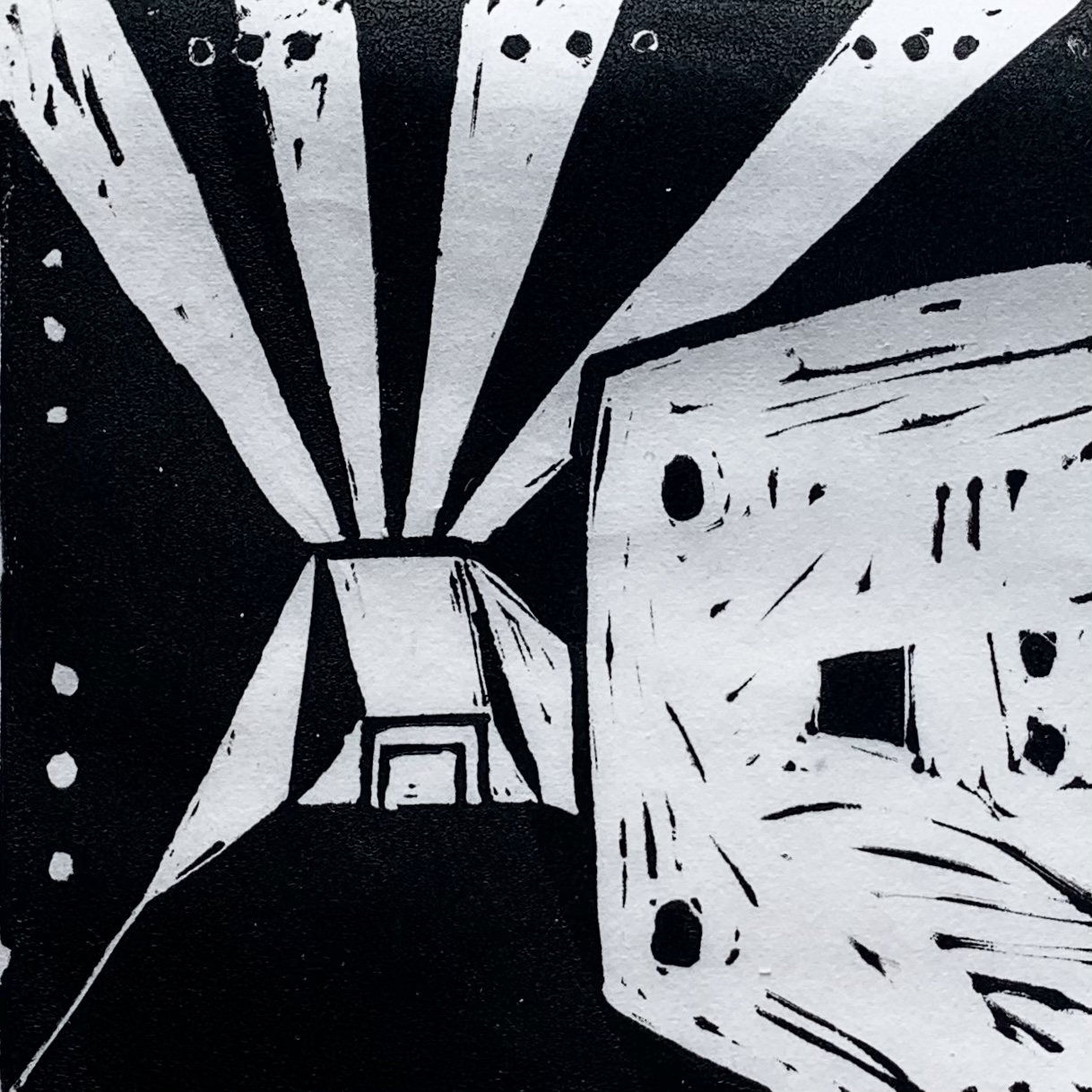 graphic linoleum print