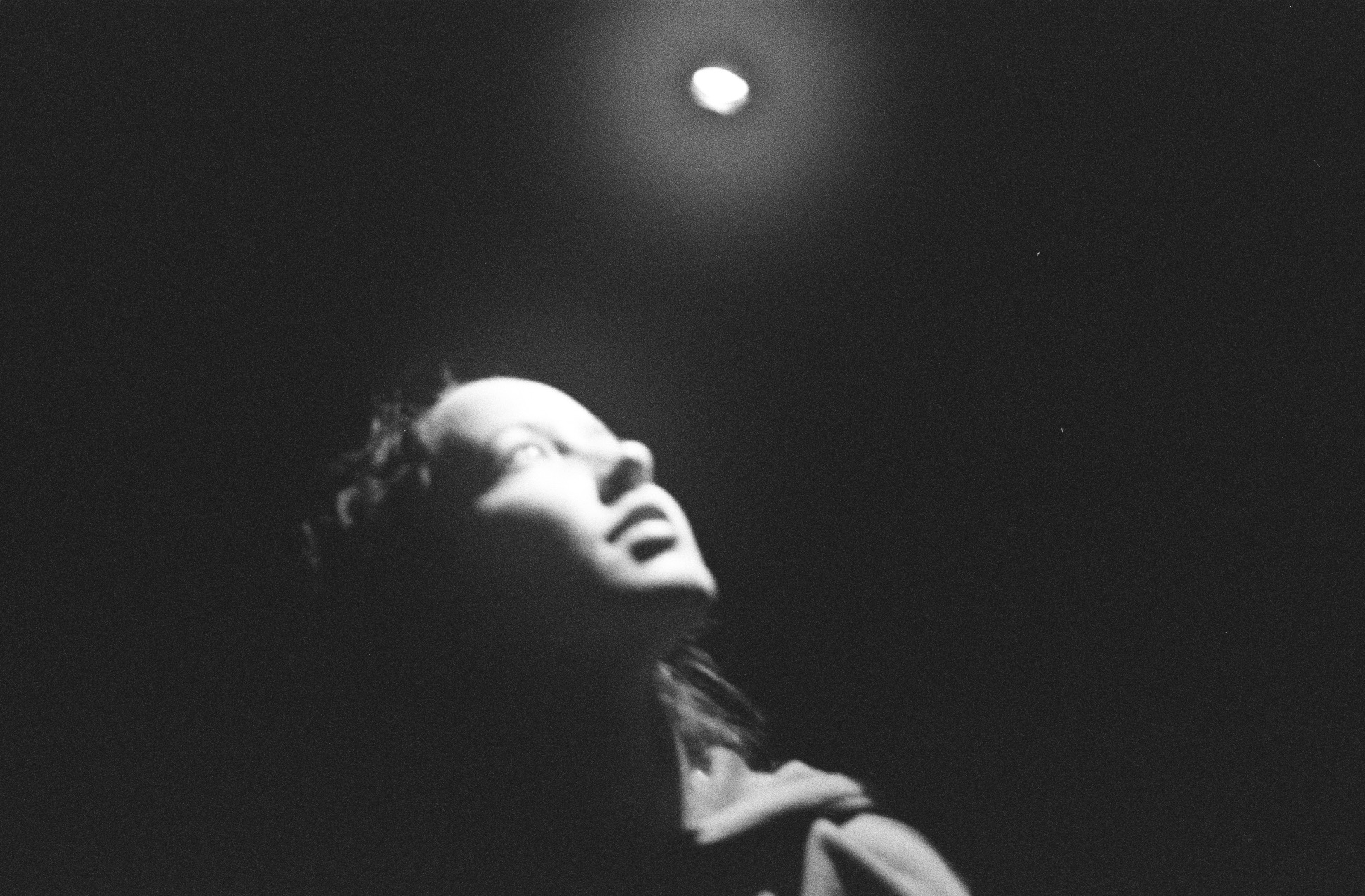 dimly lit face photo